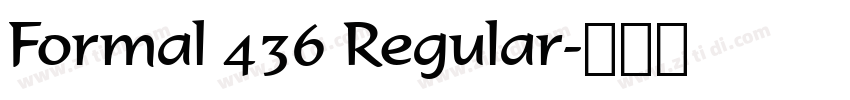Formal 436 Regular字体转换